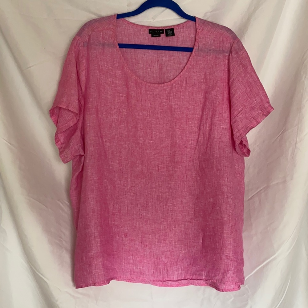 Tahari Linen Blouse